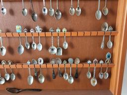 Spoon Collection Various Optional Wood Spoon Display Case Plexi Doors 48in wide x 30in tall