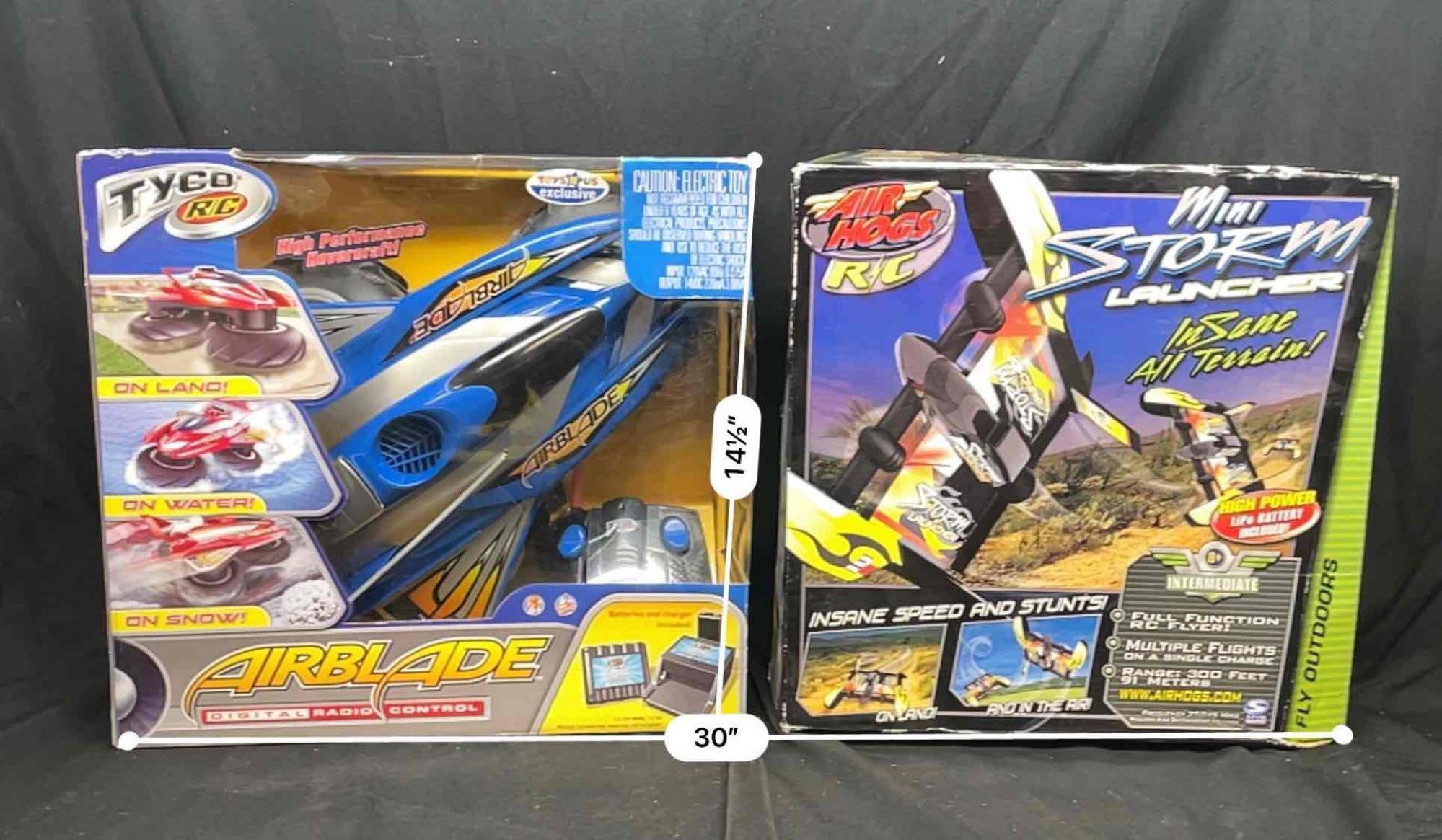 TYCO R/C AirBlade and Air Hogs R/C Storm Launcher Radio Control Toys