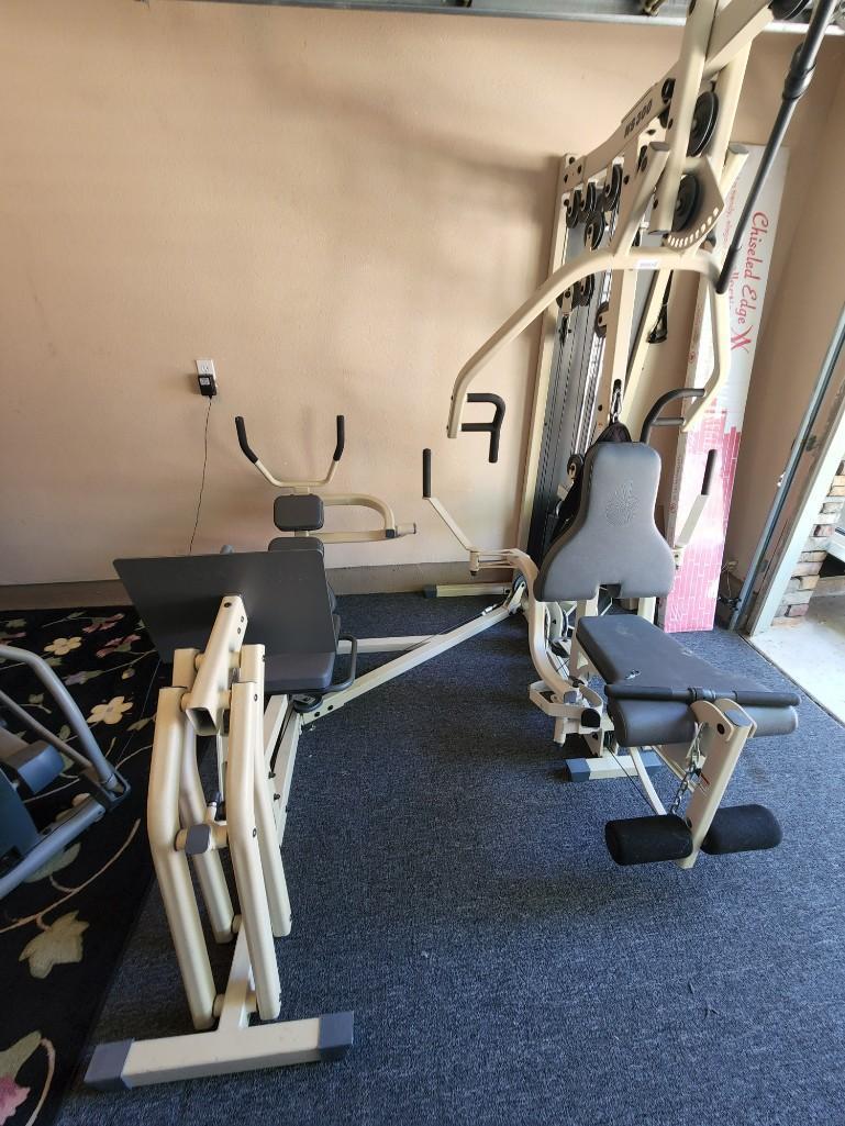 NS300 Nautilus Home Gym with attachments floating dual pulley system adjustable