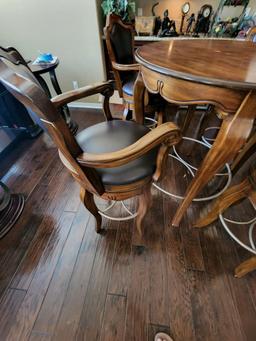 Bar Stools Round Table x4 Chairs