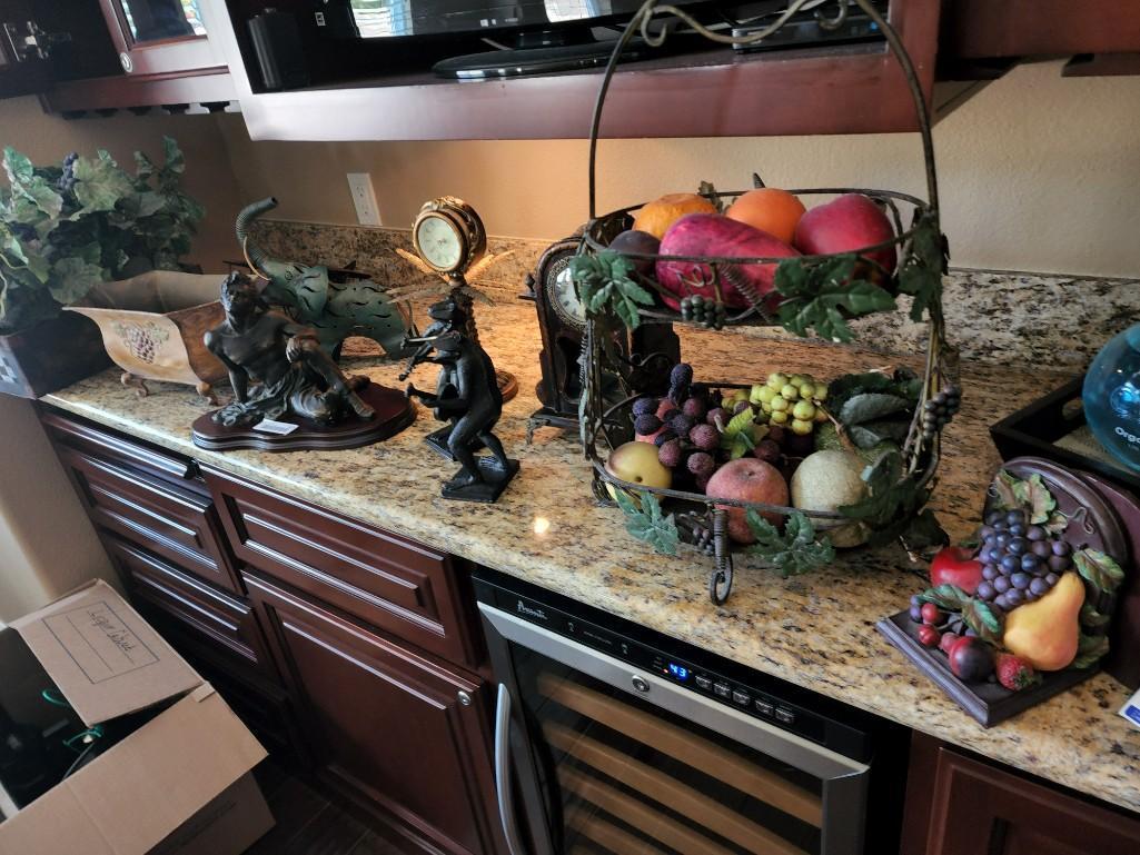 Decor Statues Fruit Clocks etc