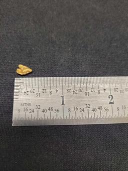 Gold Nugget Alaskan Yellow .50 Gram High Grade 18 kt Stunning Beauty