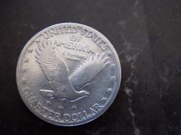 Standing Liberty Quarter High Grade 1929 AU++ Nice Coin