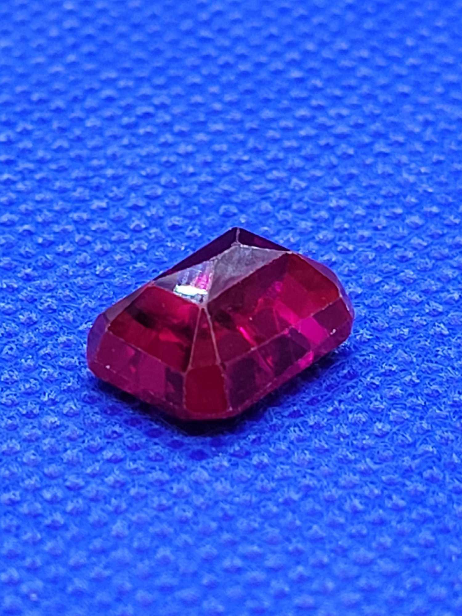 Emerald Cut 10.41ct Red Ruby Gemstone