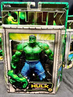 Marvels The Hulk Movie Action Figures 2003 Toybiz Super Poseable, Smash Crunch Punching Hulk MOC