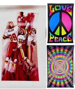 Washington Redskins Print Signed Needham. Furry Blacklight Posters