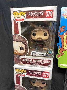 Assassins Creed POP Figures, Loony Tunes Elmer Fudd Figurine, Buffy Angel Vinyl, Suicide Sqaud