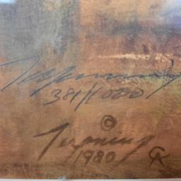 Escondido - Framed Le 381/1000 Artwork Of Sioux Flag Carrier W/signature