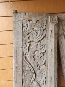 La Jolla- Large Malaysian Doors Hand Carved Imported 77in tall