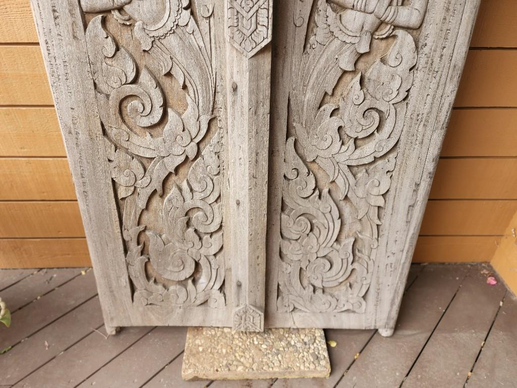 La Jolla- Large Malaysian Doors Hand Carved Imported 77in tall