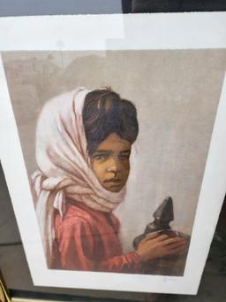 La Jolla - Young Girl with Jug by Weintraub, Lithograph A/P