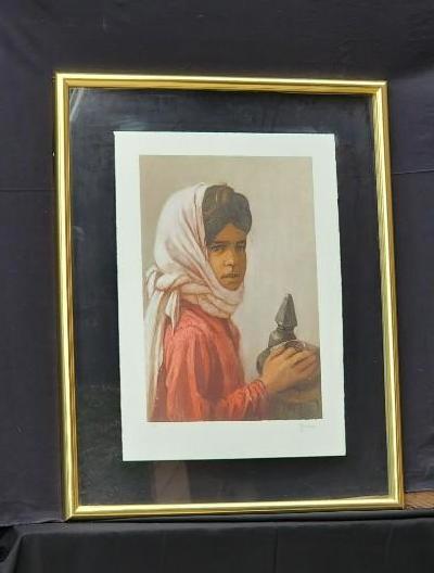 La Jolla - Young Girl with Jug by Weintraub, Lithograph A/P