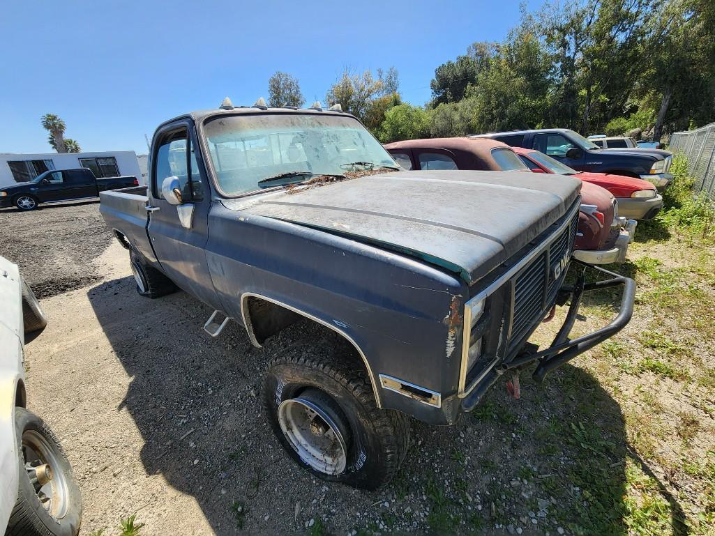 1985 GMC truck California non running for parts / repair lien sale papers