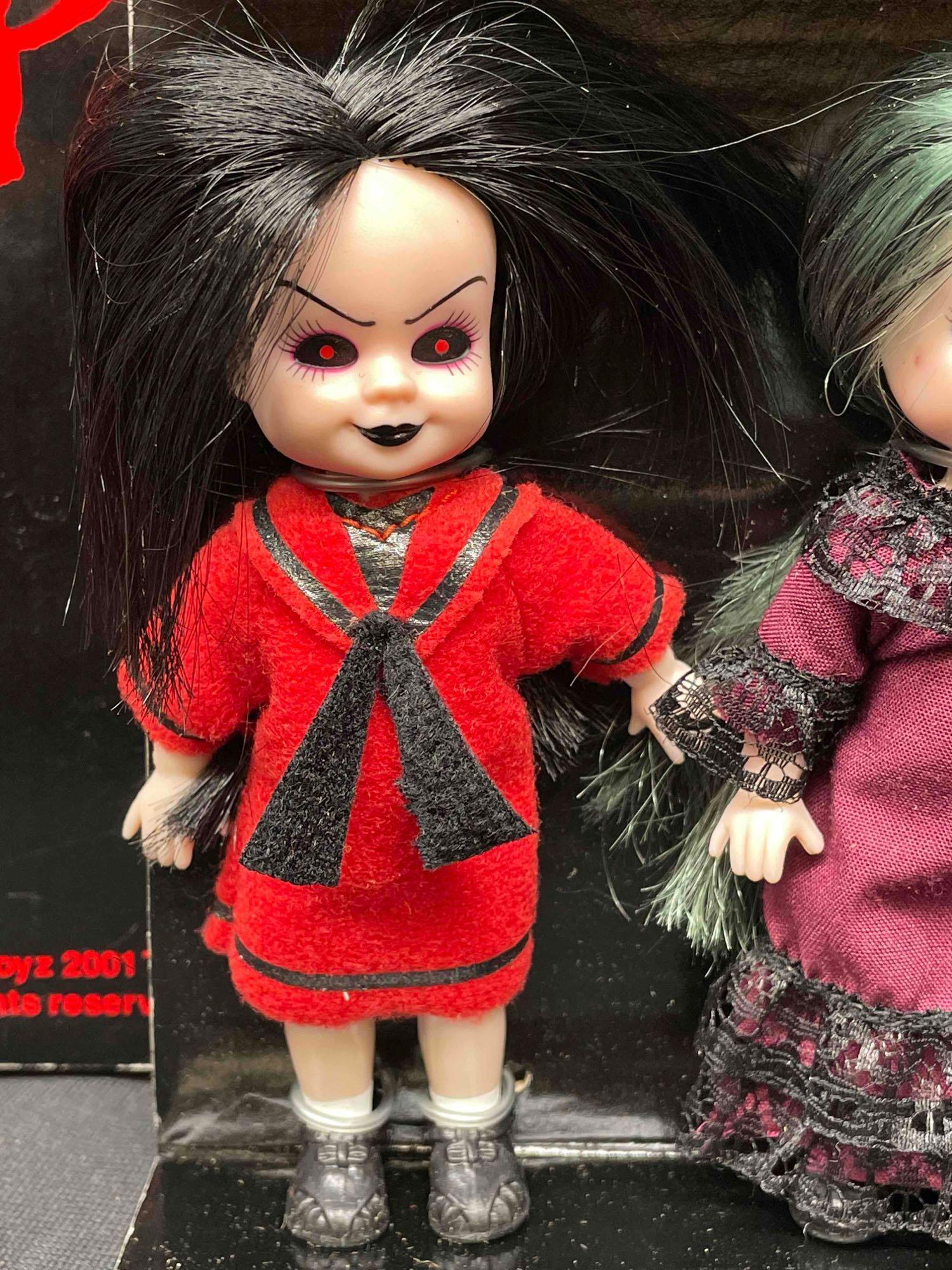 2001 Living Dead Doll Minis Limited to 999 sets Worldwide. Sadie, Posey, Eggzorcist