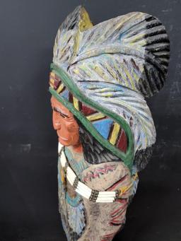 Cigar Store Indian Tobacco Antique Painted