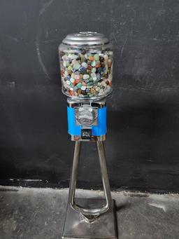 Beaver Vintage Candy Machine Full Of Polished Stones And Quarters