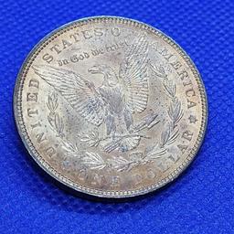 1896 Morgan Silver Dollar Rainbow Tone