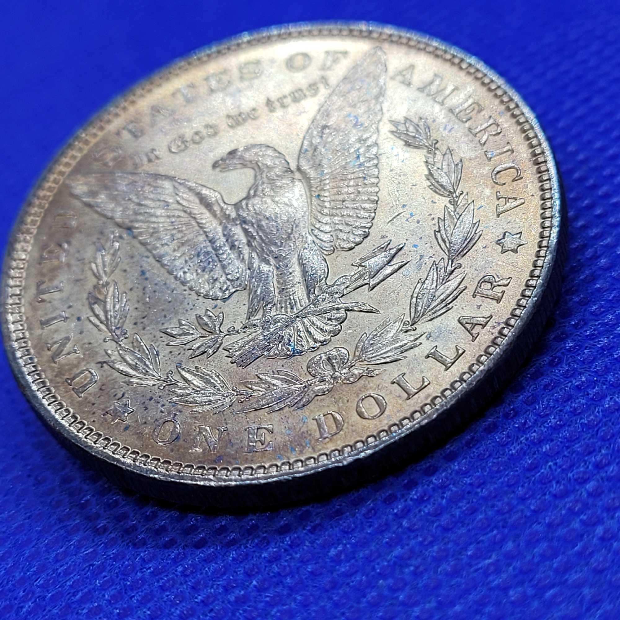 1896 Morgan Silver Dollar Rainbow Tone