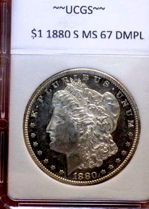 Morgan Silver Dollar 1880 S Gem Bu Dmpl Glassy Ultra Deep Mirrors Ms++++++ Black And White Wow Coin