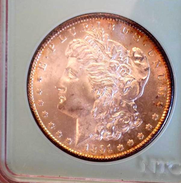 Morgan Dollar 1891 S Gem BU Mega High Grade Semi PL MS+++++++ Slabbed Monster Rare date $$$$