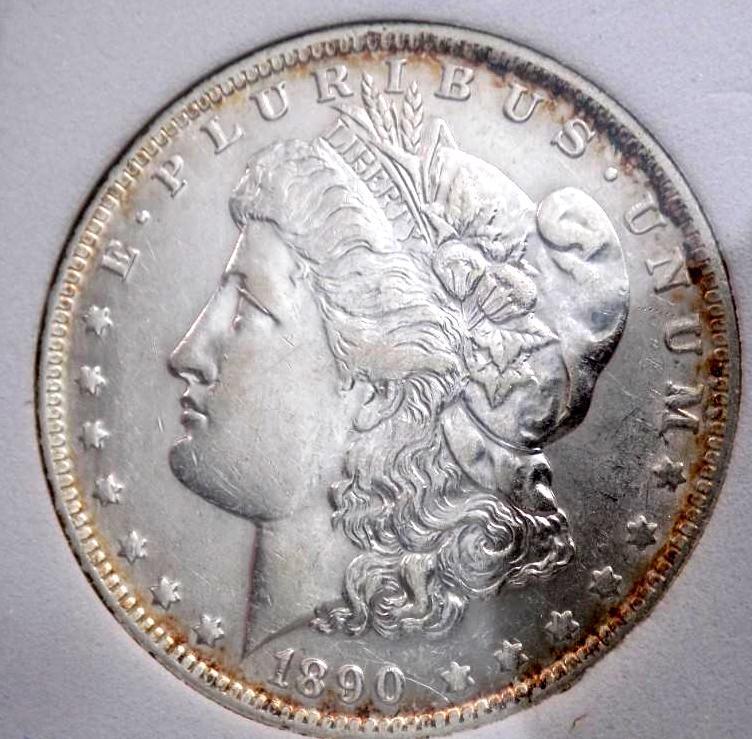 Morgan Sliver Dollar 1890 O/o Rare Date Ddr Stunner Ms+++++ Beauty With Nice Frosty White Luster