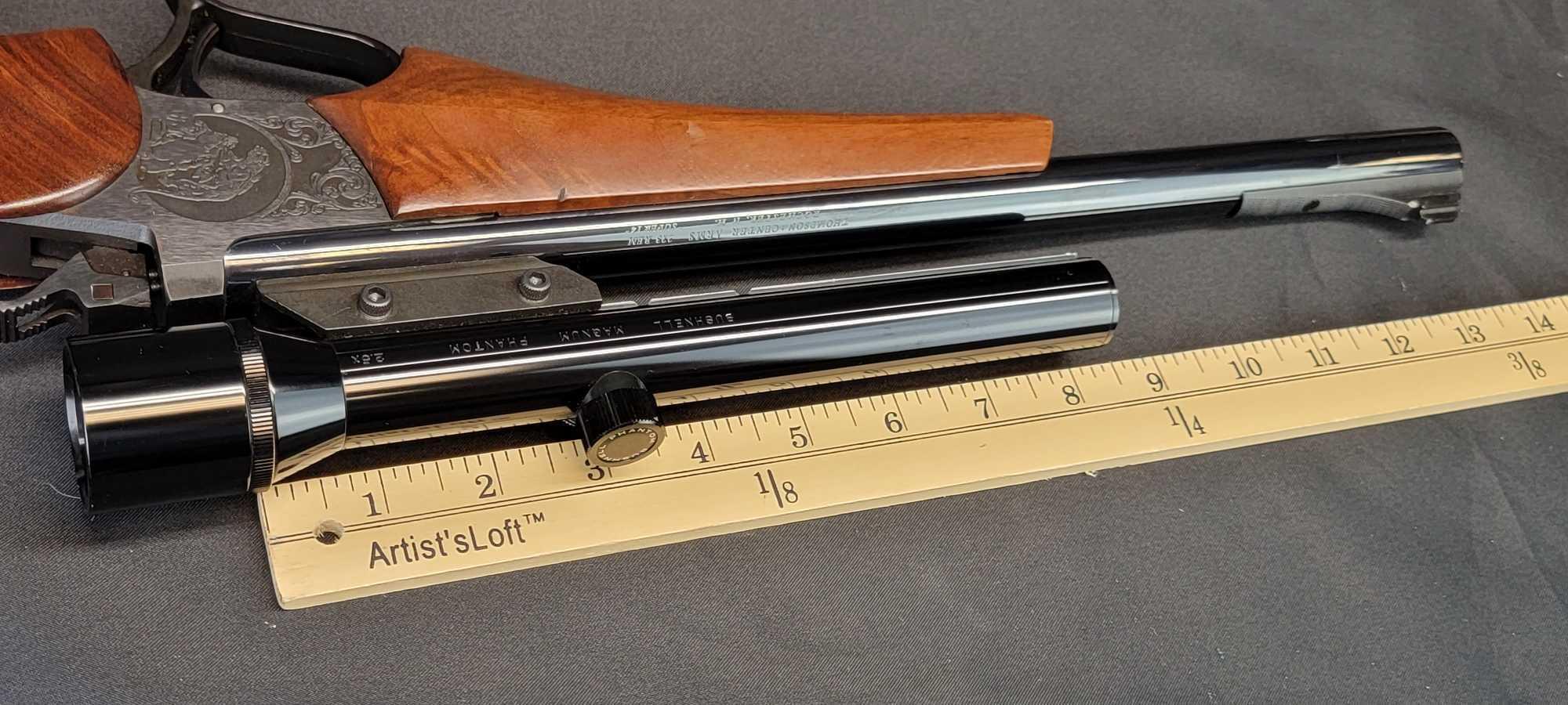 Thompson Scoped Contender Pistol, .223 Super 14 w/ Extra 7mm Barrel