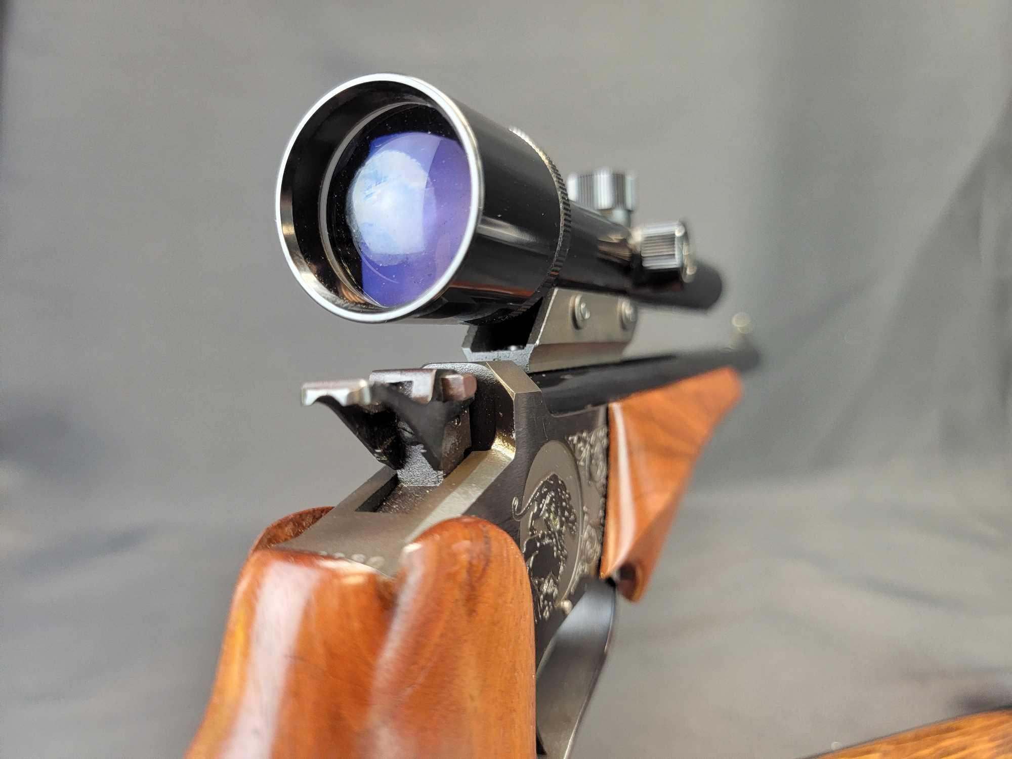 Thompson Scoped Contender Pistol, .223 Super 14 w/ Extra 7mm Barrel