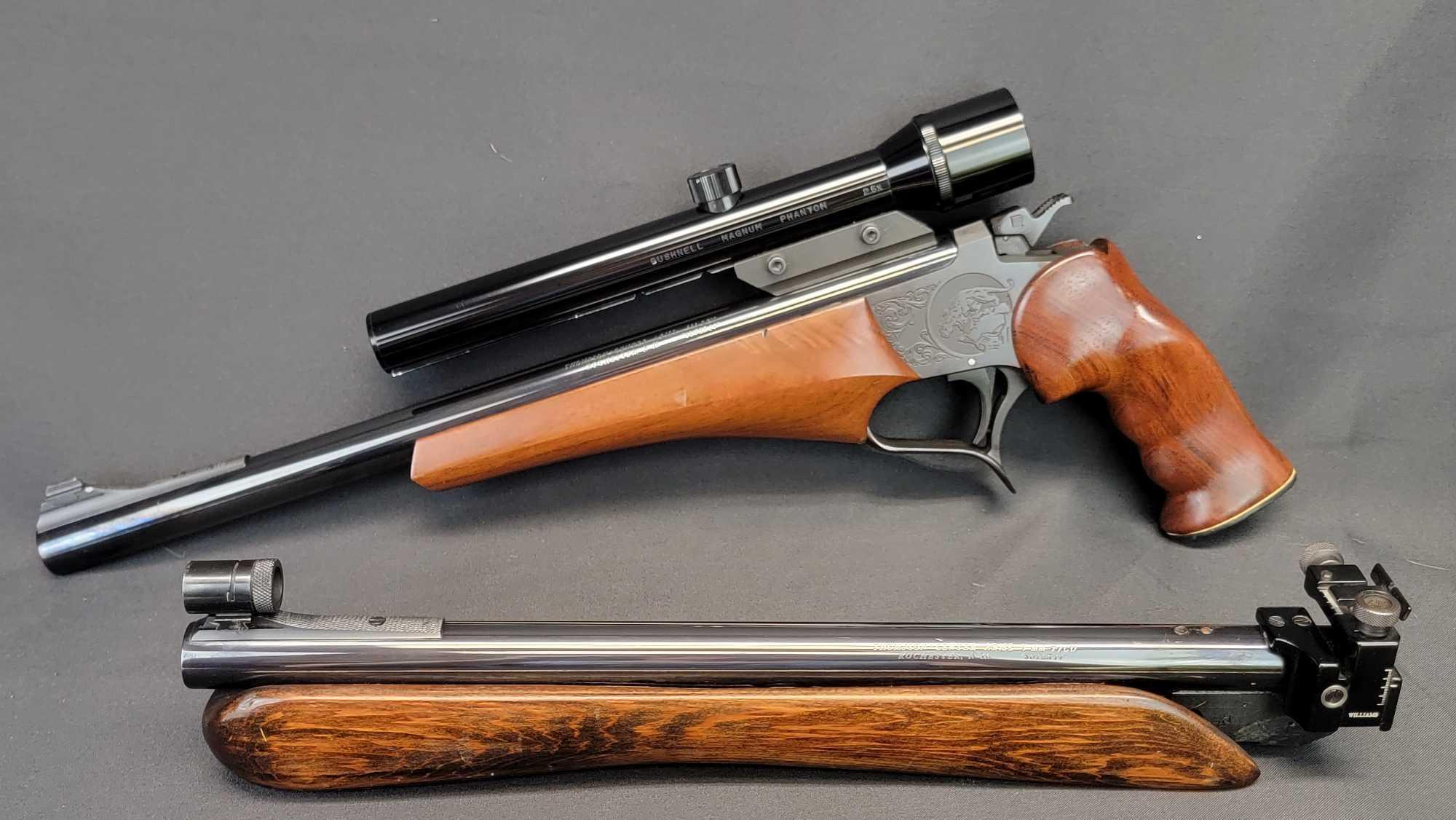 Thompson Scoped Contender Pistol, .223 Super 14 w/ Extra 7mm Barrel