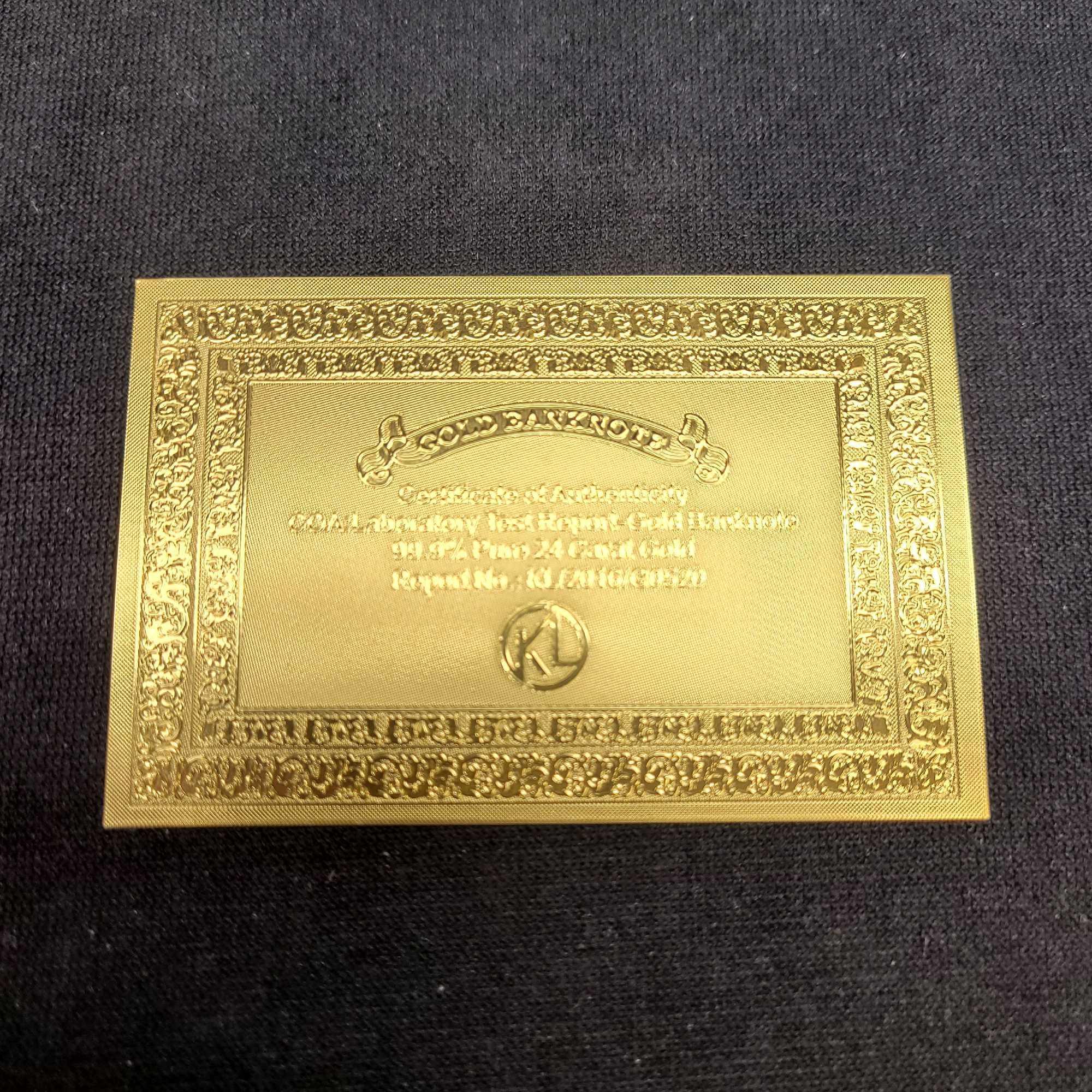 24k Gold 100 Bills Michael Jordan With COA