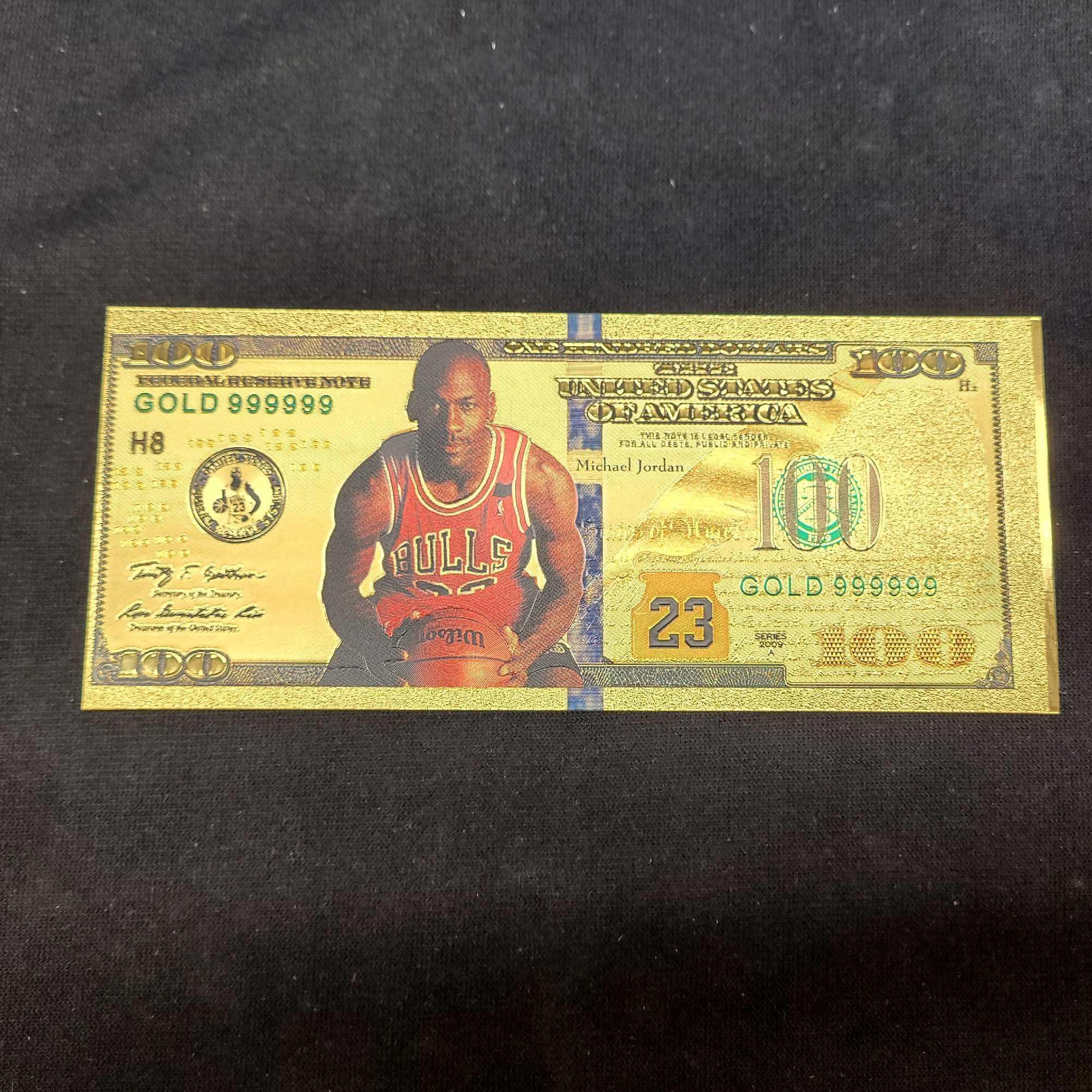24k Gold 100 Bills Michael Jordan With COA