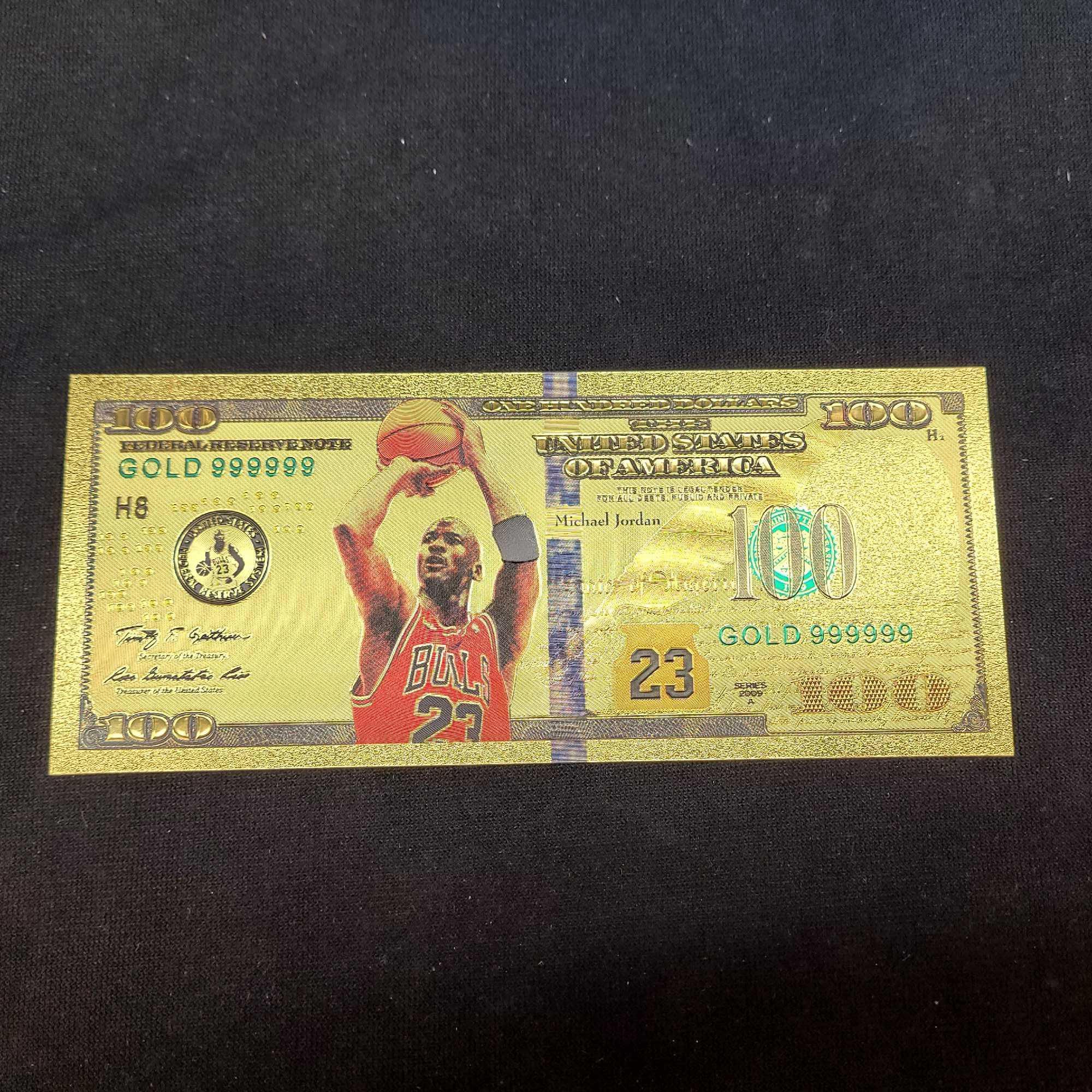 24k Gold 100 Bills Michael Jordan With COA