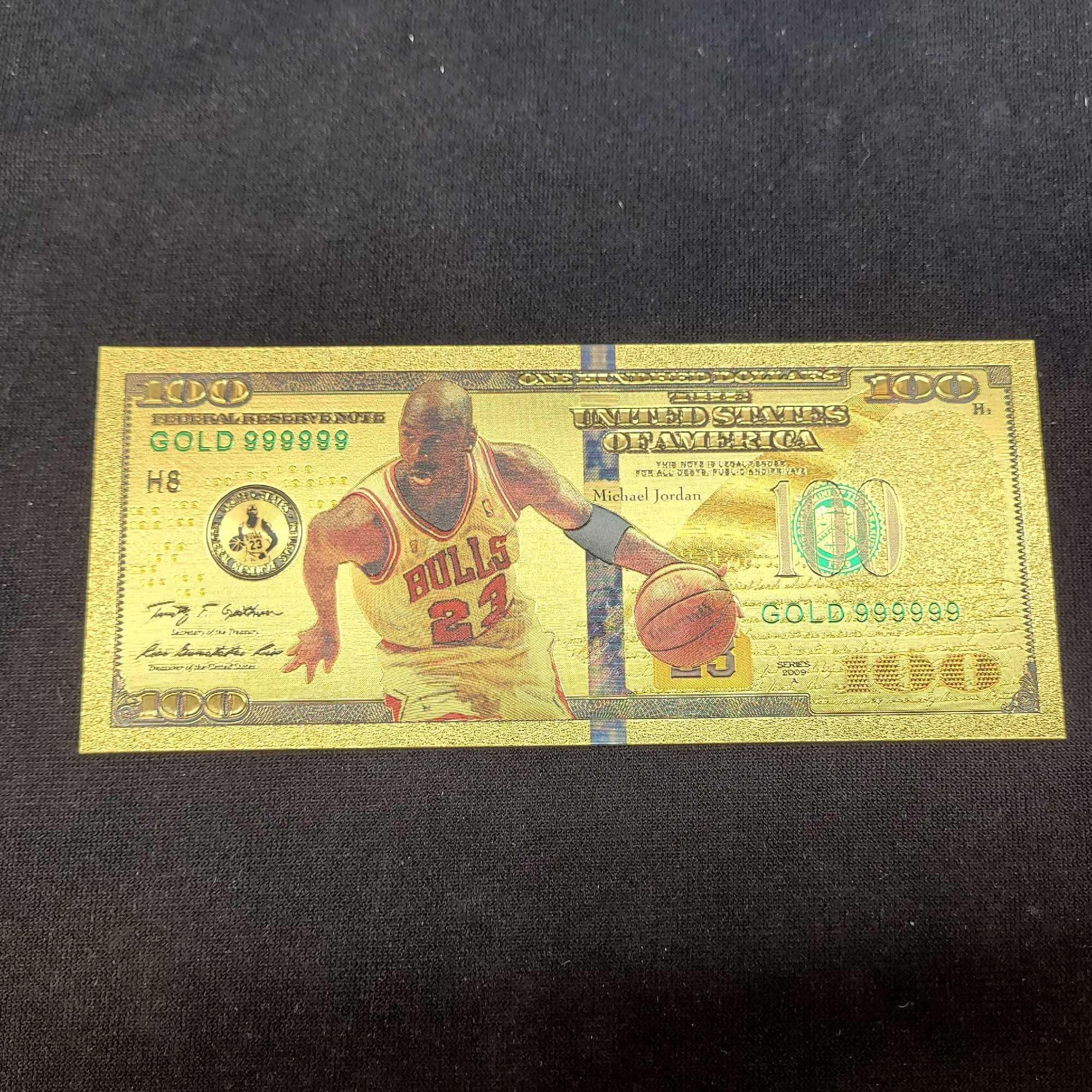 24k Gold 100 Bills Michael Jordan With COA