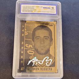 2008 Merrick Mint Laser Line Aaron Rodgers WCG 10