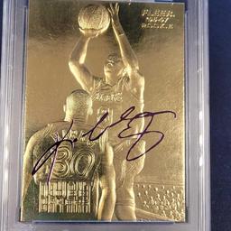 96-97 Fleer 23kt Gold Kobe Bryant Rookie Purple Signature WCG 10