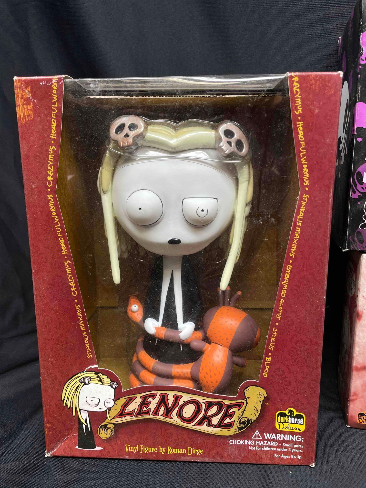 Roman Dirge Lenore The Cute Little Dead Girl 7in Vinyl Figure 4in Mini PVC figures more