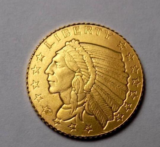 Gold Bullion 1/10th Troy Oz Indian Head Round .9999 Ultra Fine Pure Gold Coin Gem Bu Nice!