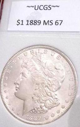 Morgan Silver Dollar 1889 Gem Bu Frosty White High Grade Ms+++++++ Stunning Coin