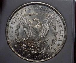 Morgan Silver Dollar 1890 P Gem Bu Blazing Luster Ms++++++ Slabed High Grade Stunner $$$$