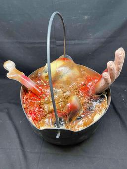 Halloween Pot / Cauldron Full of Body Parts, Bones and Rotting Slop Hand Made Local Artist