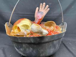 Halloween Pot / Cauldron Full of Body Parts, Bones and Rotting Slop Hand Made Local Artist