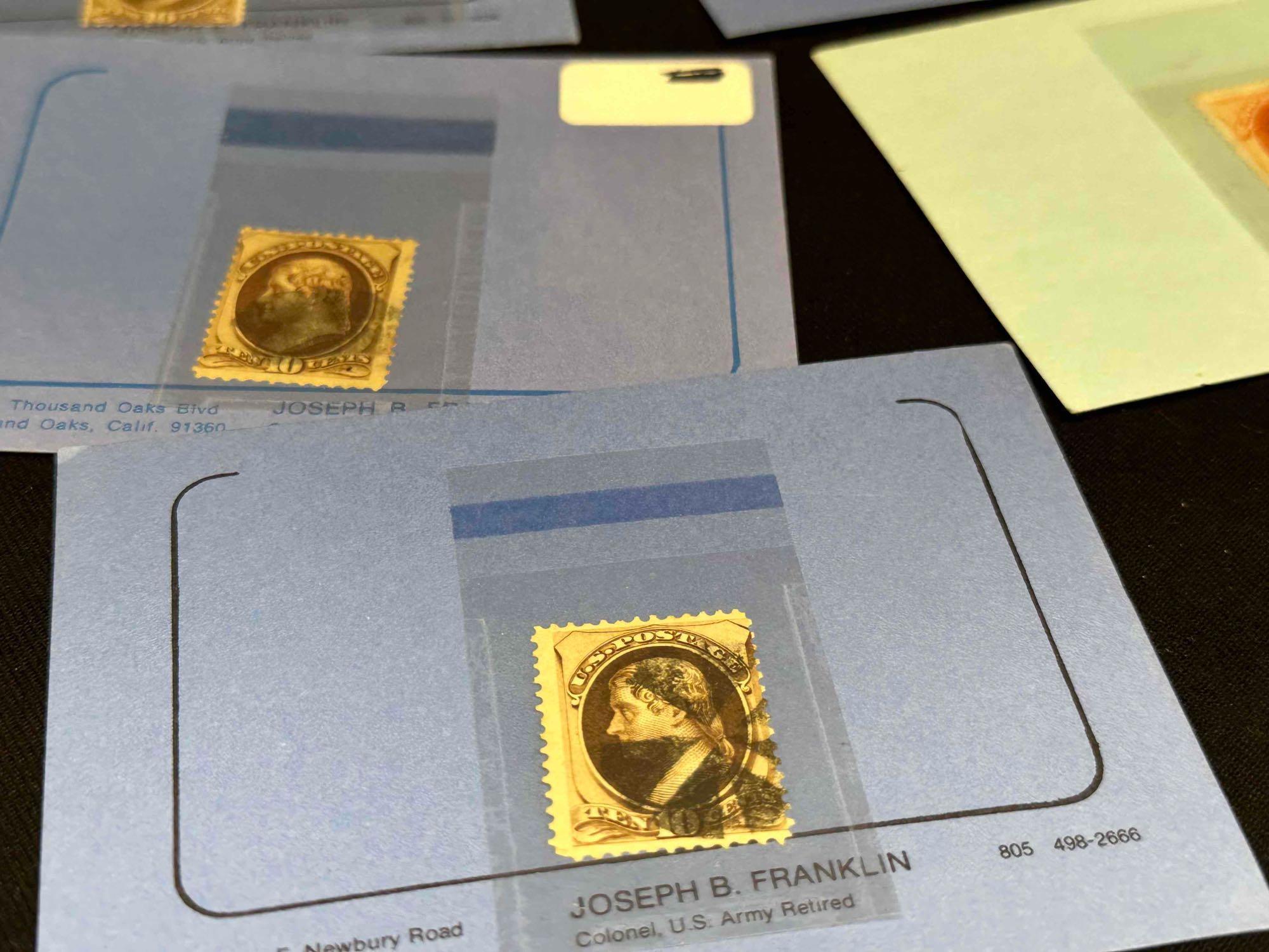 25 1800s United States Postage Stamps Benjamin Franklin, George Washington more