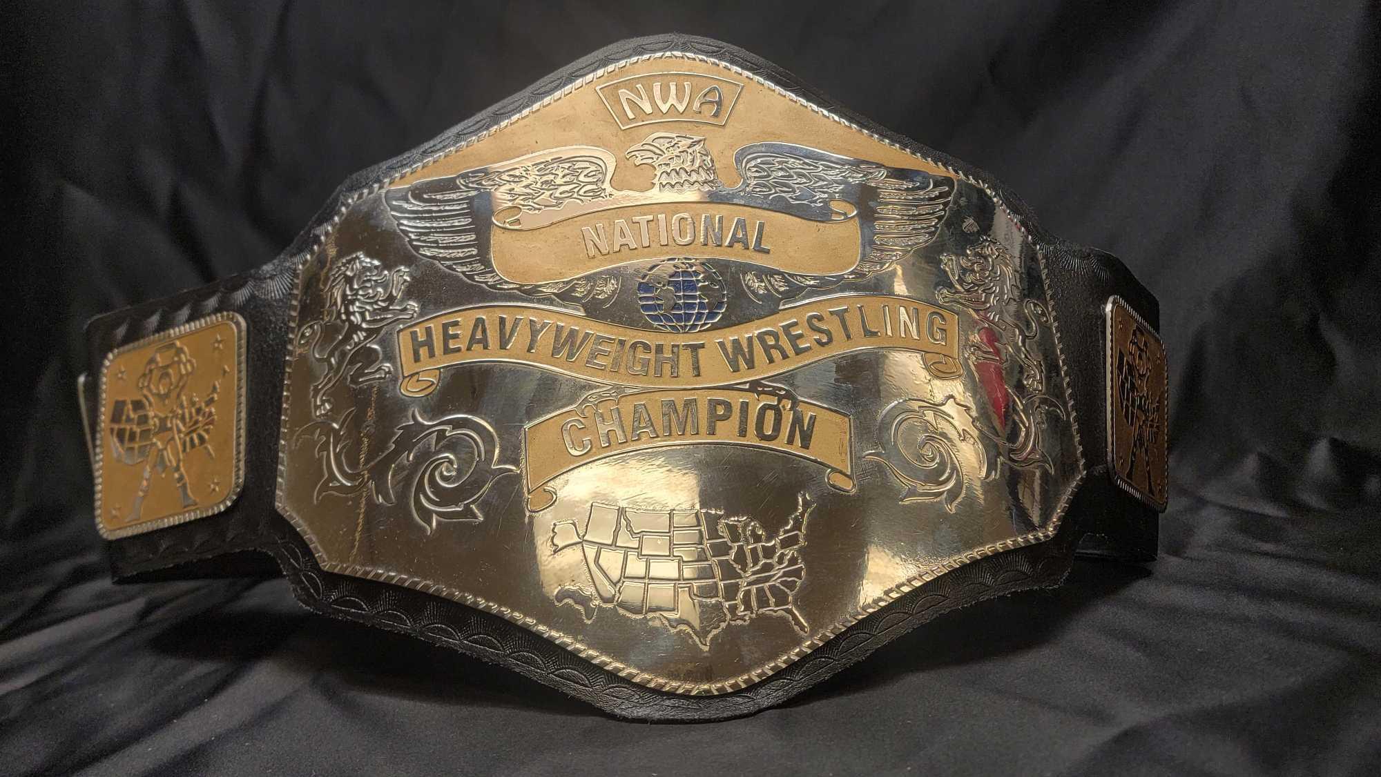 Greg The Hammer Valentine Signed NWA Championship Belt