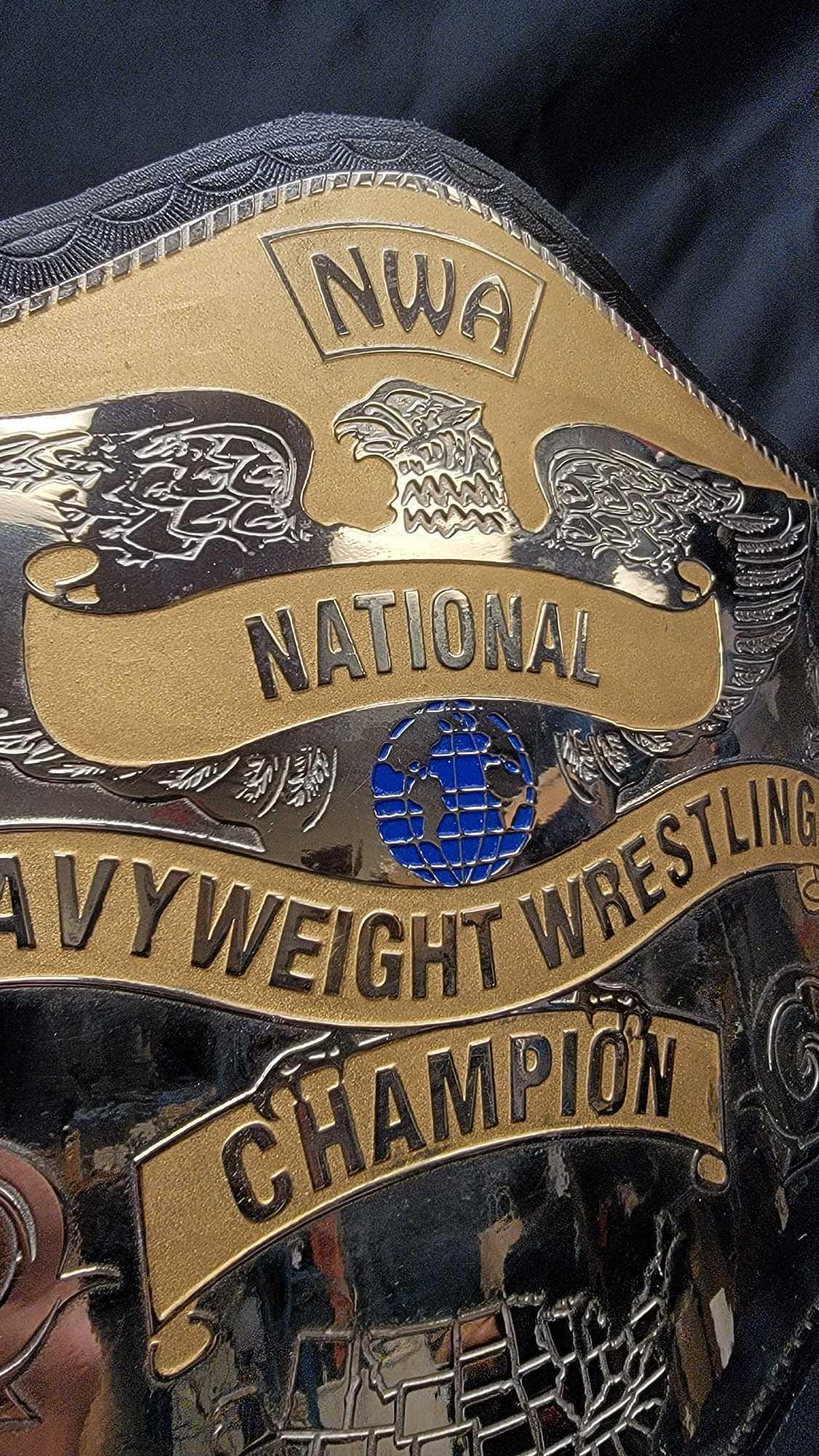 Greg The Hammer Valentine Signed NWA Championship Belt