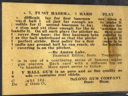 1933 Delong Gum Company Lou Gehrig #7 BBA Graded Card