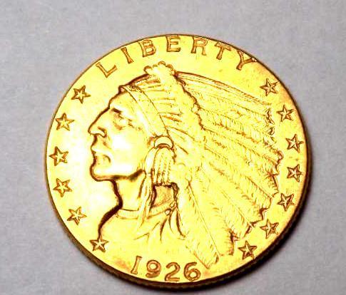 Gold Indian 1926 frosty unc rare this nice top most saught after gold coins Original beauty