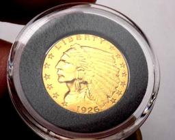 Gold Indian 1926 frosty unc rare this nice top most saught after gold coins Original beauty