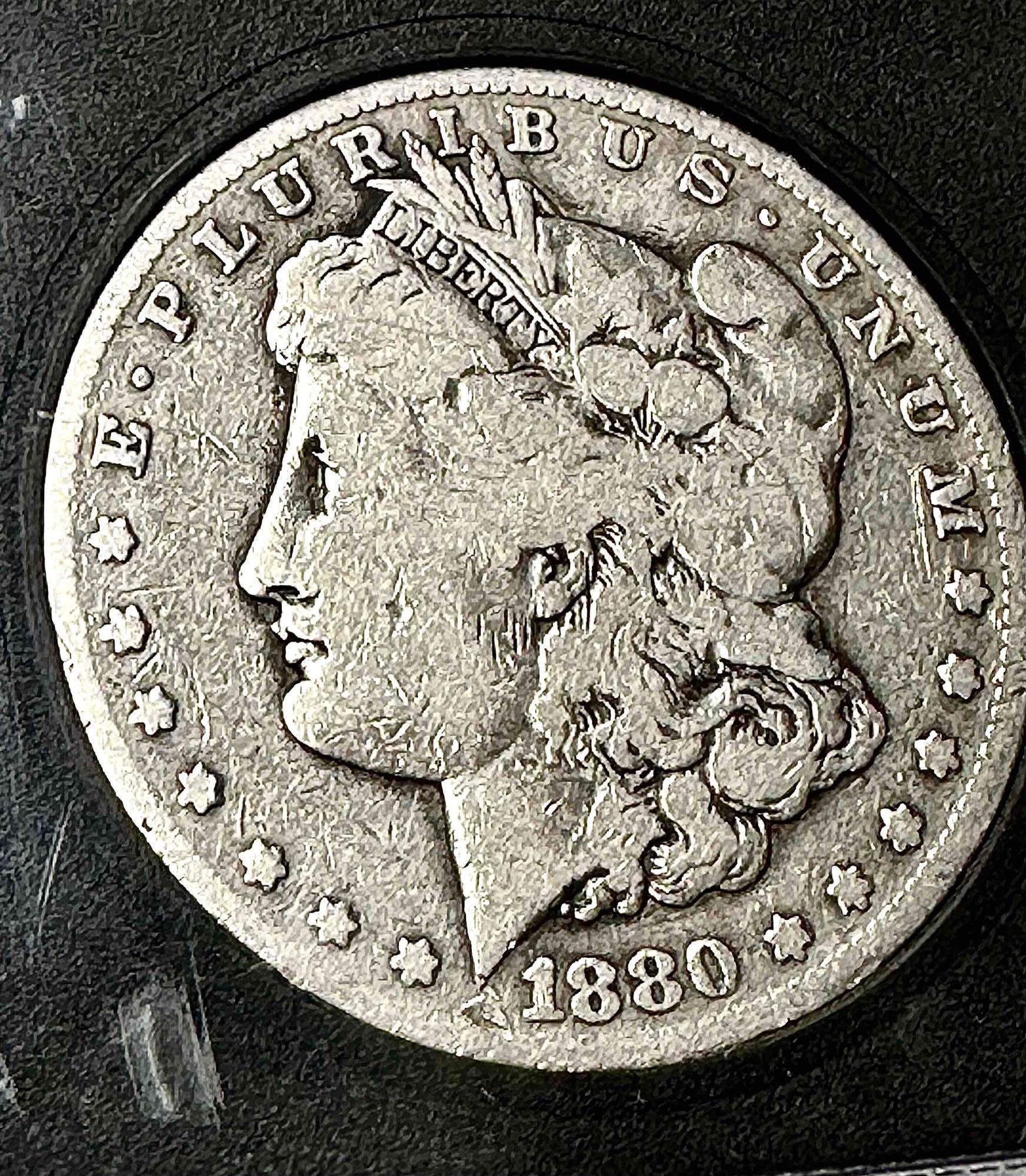 San Francisco 1880 Morgan Silver Dollar. Tests as Genuine