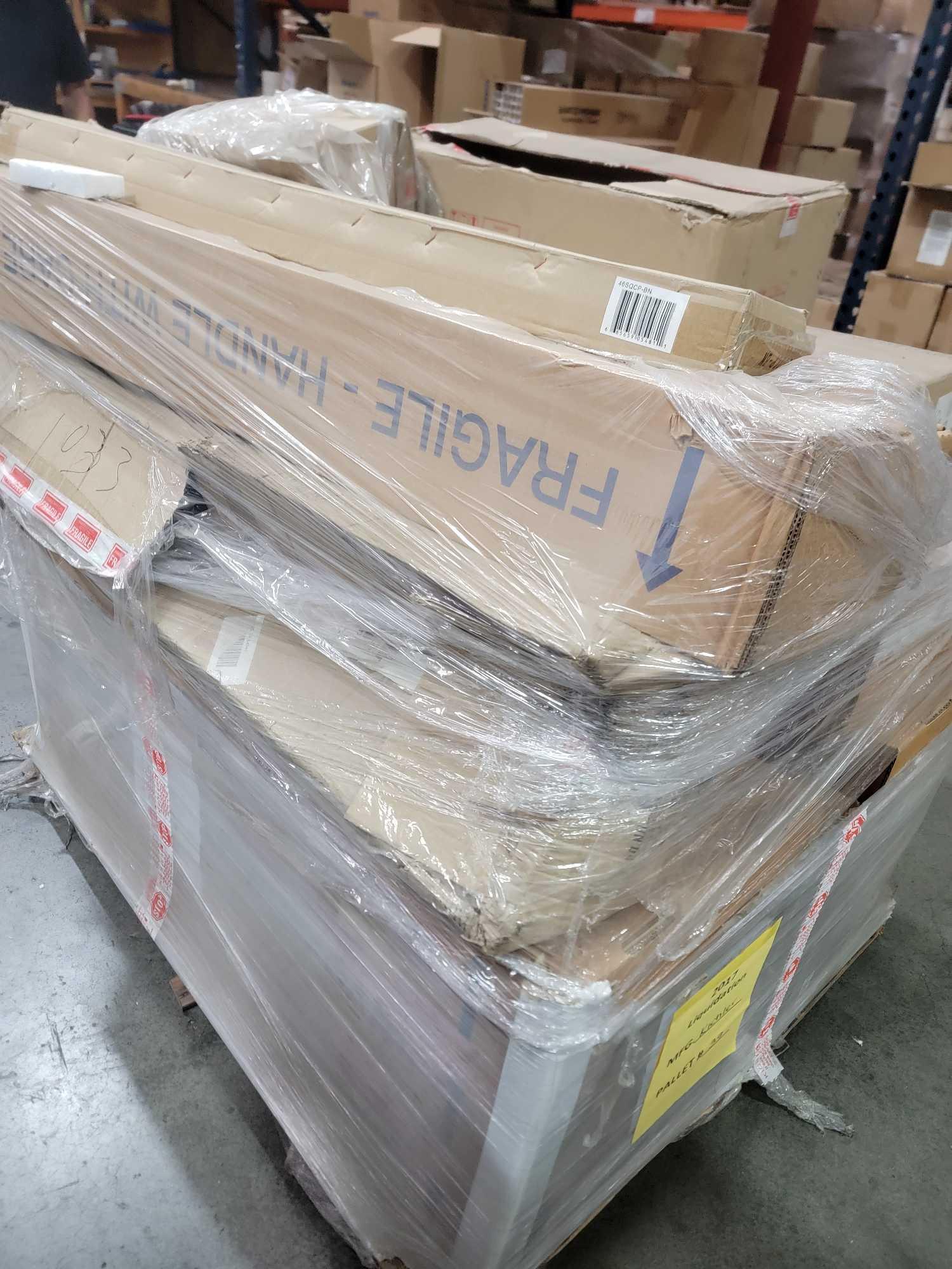 Pallet of Overstock Lighting, Kichler Lamps + Ballasts, Fixtures, 4 Light Chrome