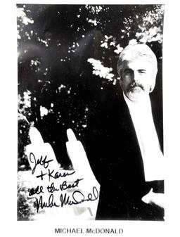 Doobie Brothers Michael McDonald Personalized Autographed 10 x 8 Photo