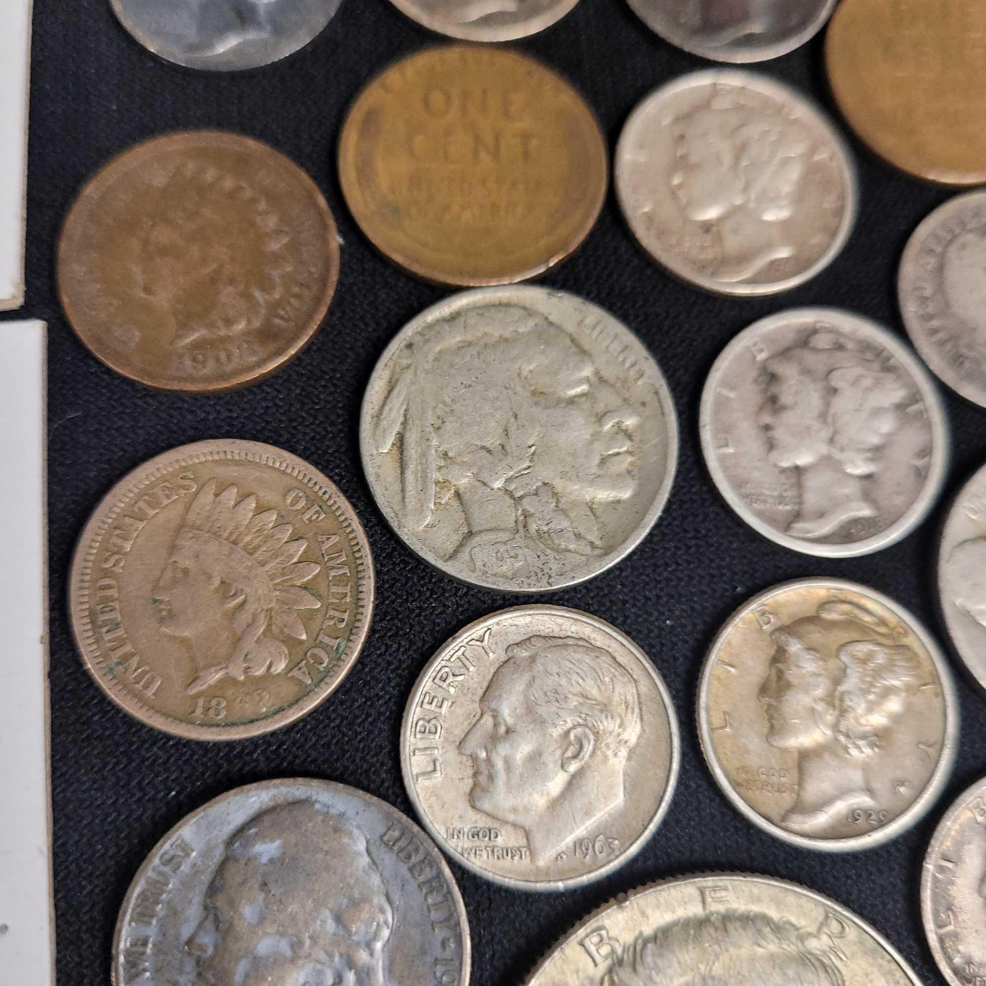 Lot of US Coins Silver Quarters Dimes Wheat Pennys Halfs